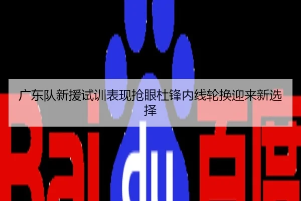 广东队新援试训表现抢眼杜锋内线轮换迎来新选择